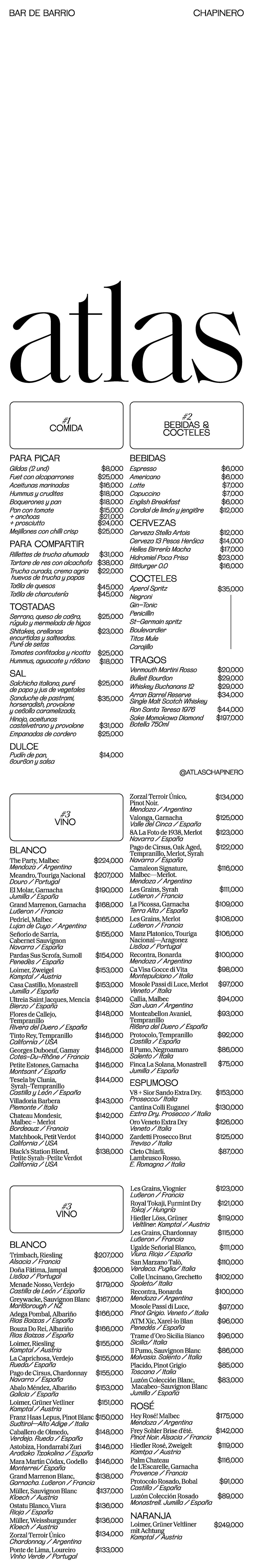 Carta Bar Atlas