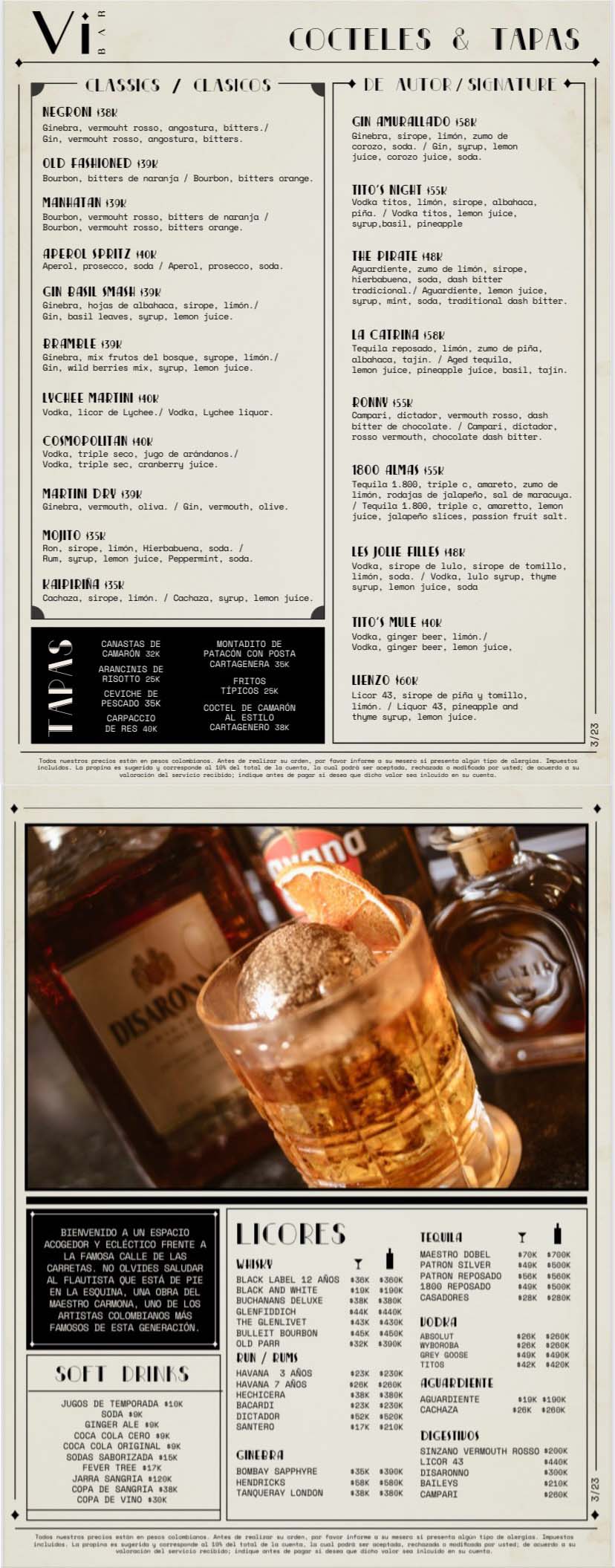 Carta Bar Vi Bar