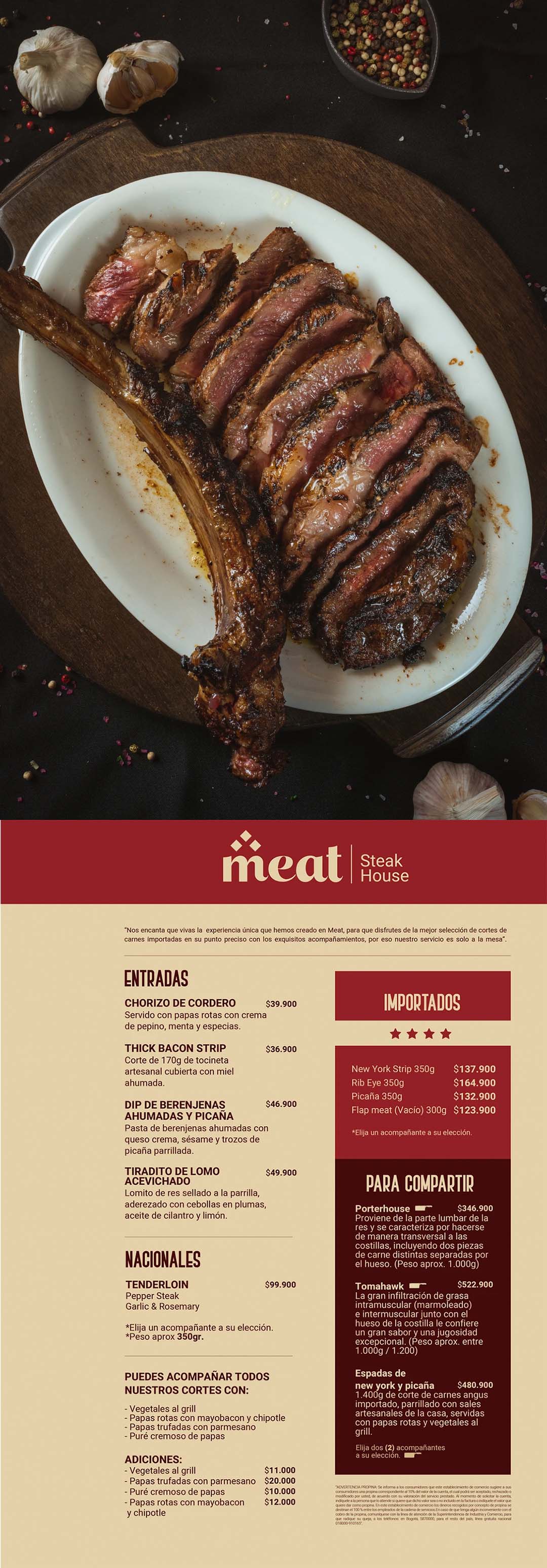 Carta Restaurante Meat